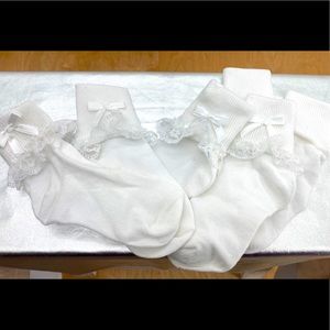 Girls Ruffle Pageant & Bobby socks 3 pairs new